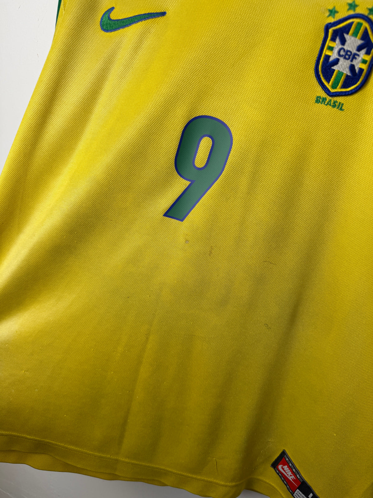 Ronaldo Nazario Brazil 1998 home football shirt (L)
