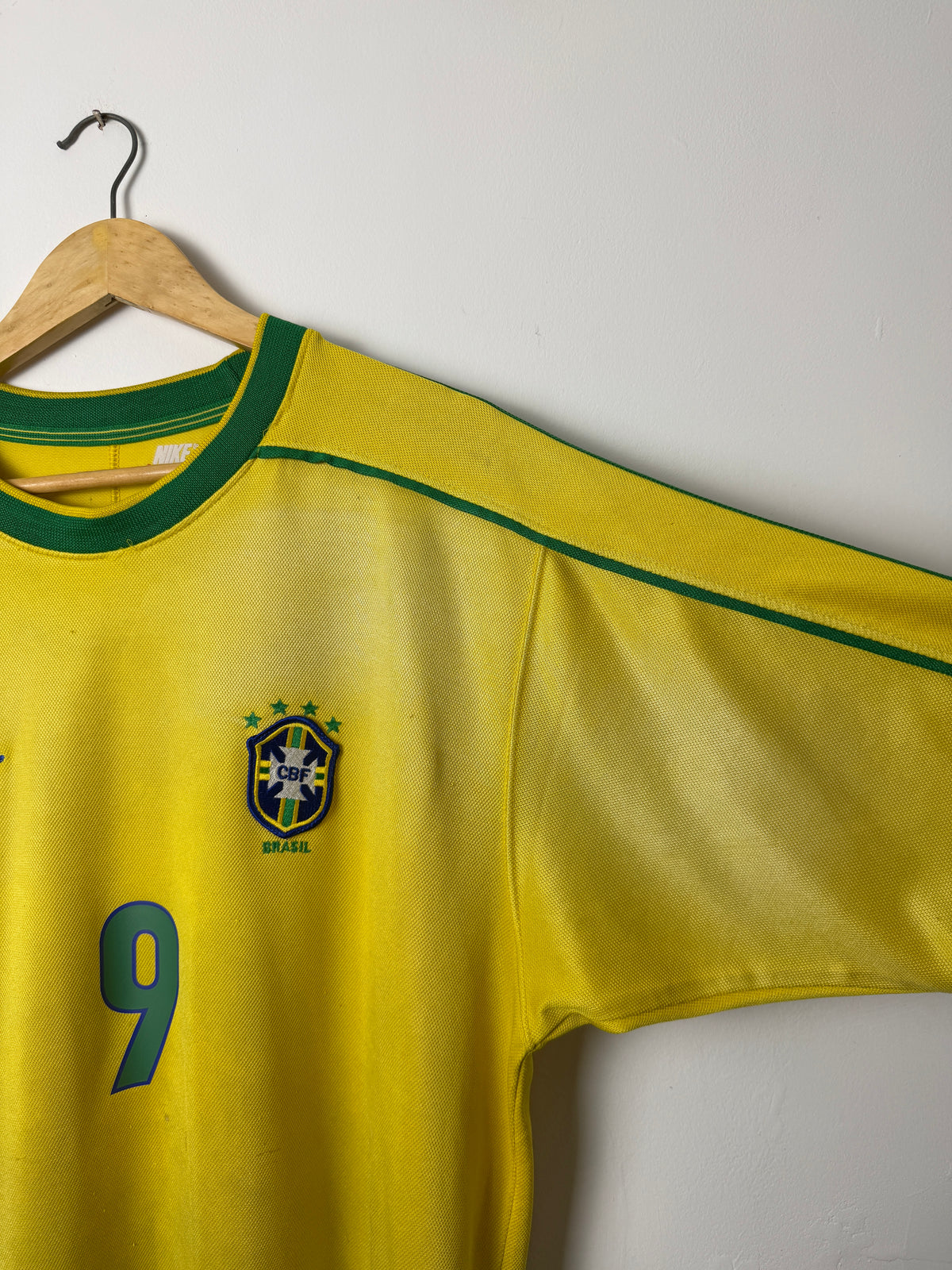 Ronaldo Nazario Brazil 1998 home football shirt (L)