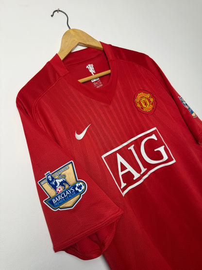 Cristiano Ronaldo Manchester United 2007-09 home football shirt (XXL)