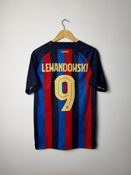 Robert Lewandowski FC Barcelona 2022-23 home football shirt (M)