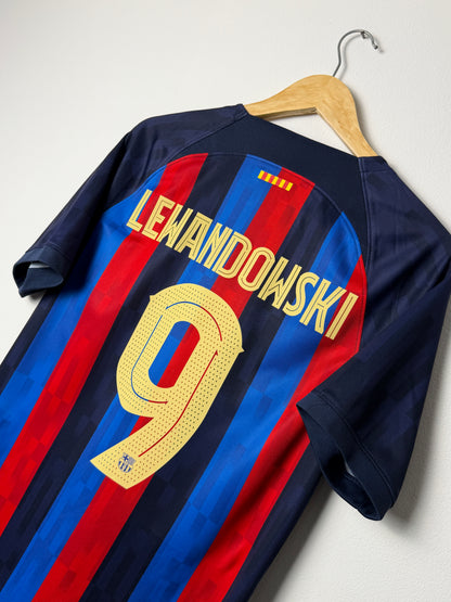 Robert Lewandowski FC Barcelona 2022-23 home football shirt (M)