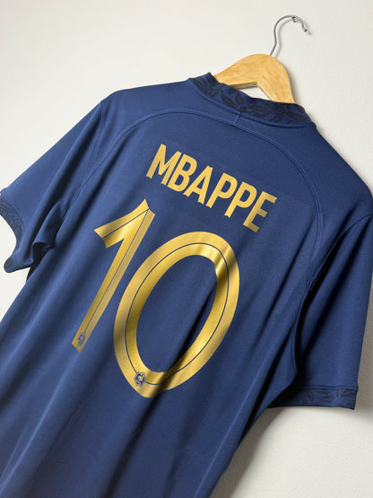 Kylian Mbappe France 2022 home football shirt (L)