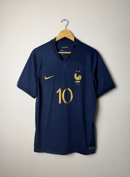 Kylian Mbappe France 2022 home football shirt (L)
