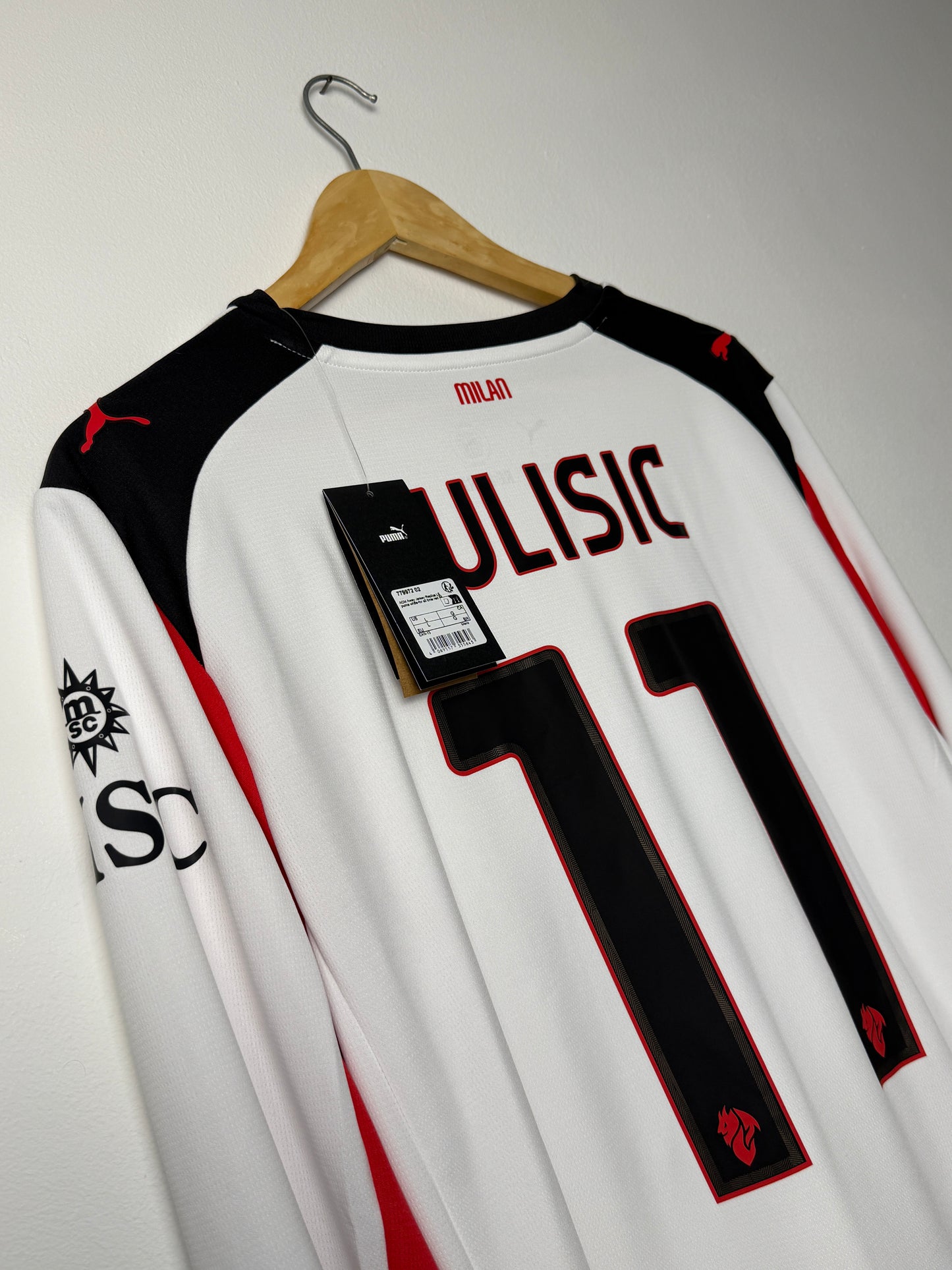 Christian Pulisic AC Milan 2025-26 long sleeve away football shirt (L)