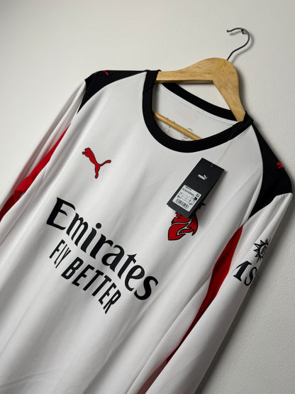 Christian Pulisic AC Milan 2025-26 long sleeve away football shirt (L)