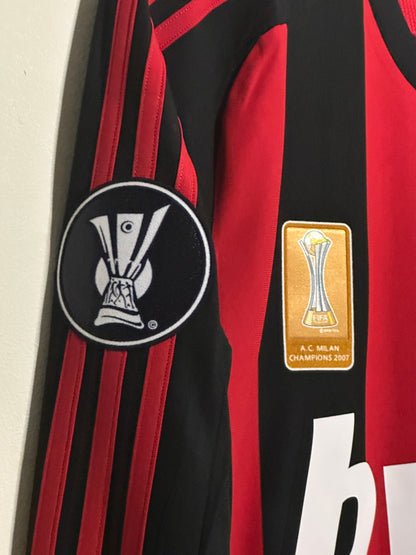 Ronaldinho AC Milan 2008-09 long sleeve home football shirt (M)