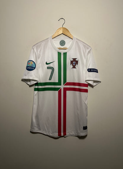 Cristiano Ronaldo Portugal 2012 Euro away football shirt (M)
