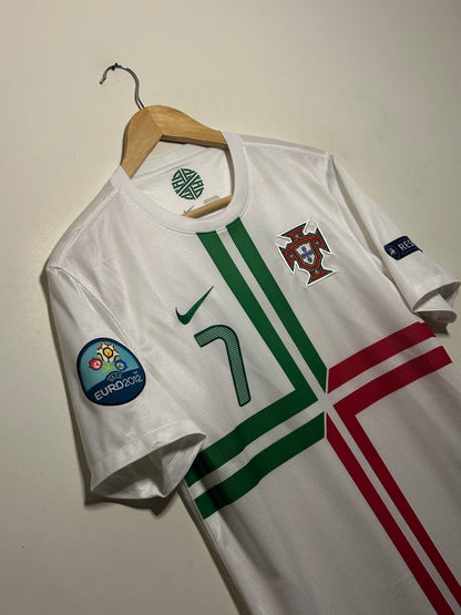 Cristiano Ronaldo Portugal 2012 Euro away football shirt (M)
