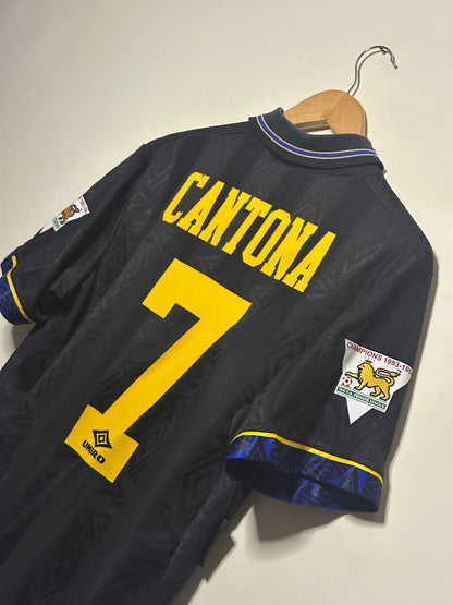 Eric Cantona Manchester United 1993-95 away football shirt (M)