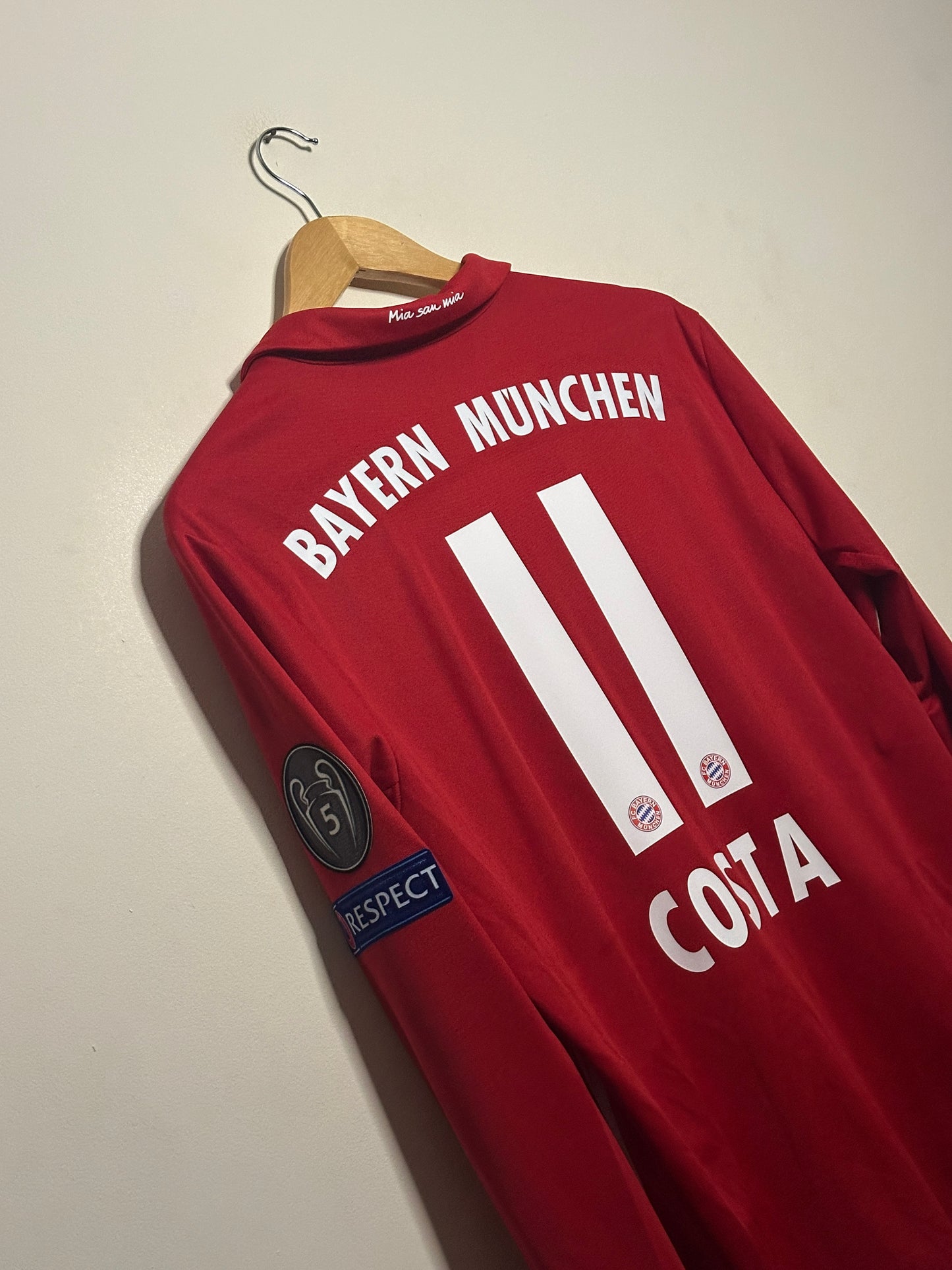 Douglas Costa FC Bayern Munich 2015-16 long sleeve home football shirt (L)