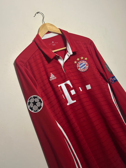 Douglas Costa FC Bayern Munich 2015-16 long sleeve home football shirt (L)