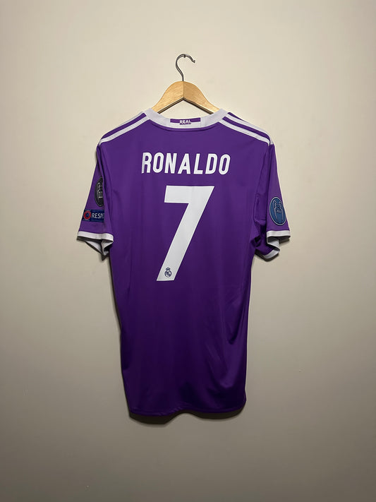 Cristiano Ronaldo Real Madrid CF 2016-17 away football shirt (L)