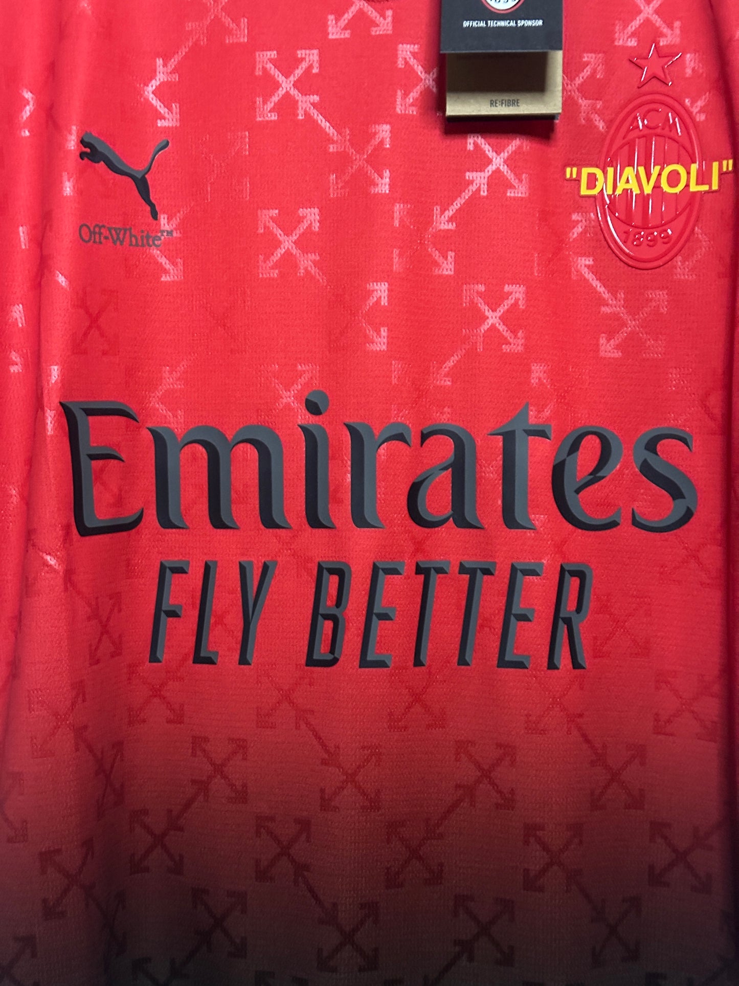 Tijjani Reijnders AC Milan 2024-25 fourth x Off White home football shirt (L)