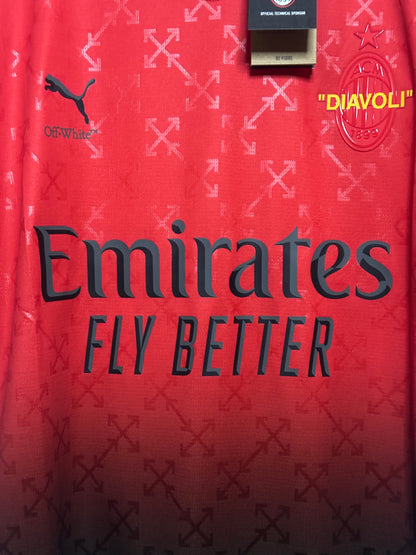 Tijjani Reijnders AC Milan 2024-25 fourth x Off White home football shirt (L)