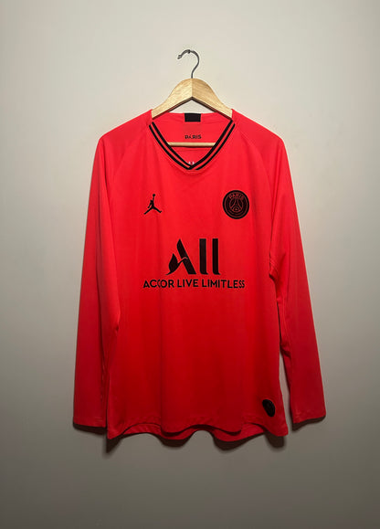 Neymar JR PSG 2019-20 long sleeve away football shirt (XL)