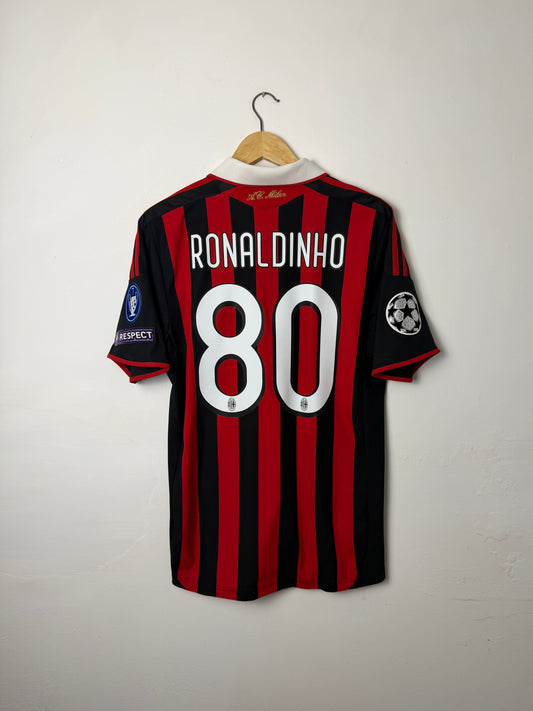 Ronaldinho AC Milan 2009-10 home football shirt (M)