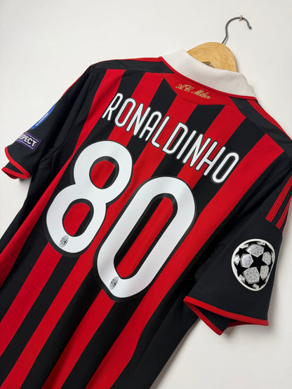 Ronaldinho AC Milan 2009-10 home football shirt (M)