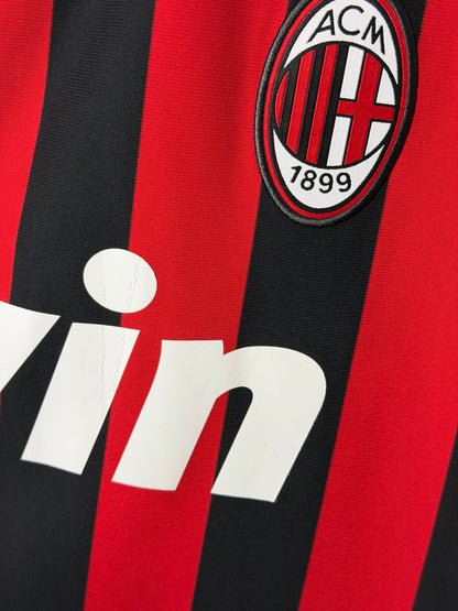 Ronaldinho AC Milan 2009-10 home football shirt (M)