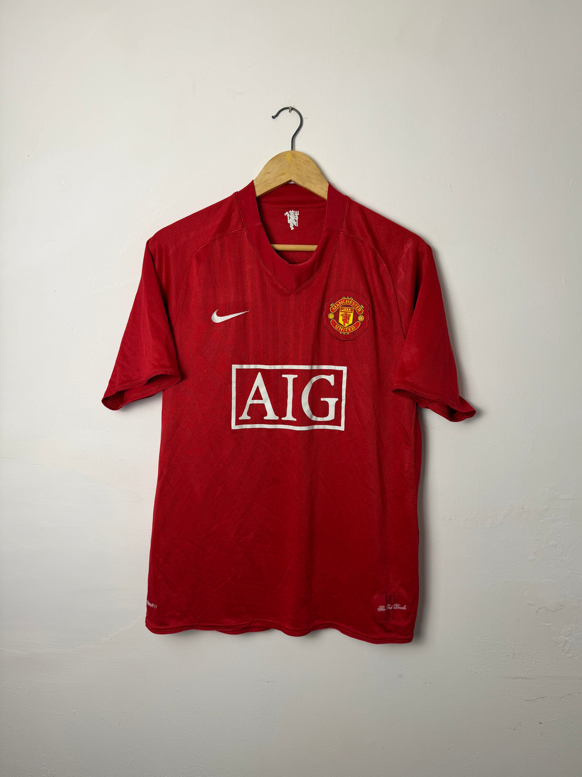 Wayne Rooney Manchester United 2007-09 home football shirt (L)