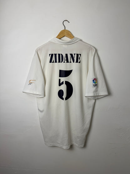 Zinedine Zidane Real Madrid CF 2001-02 Centenary home football shirt (L)