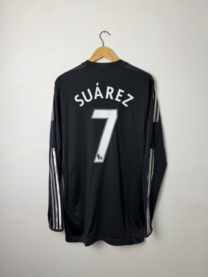 Luis Suarez Liverpool FC 2011-12 TECHFIT away football shirt (XL)