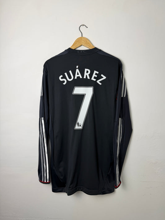 Luis Suarez Liverpool FC 2011-12 TECHFIT away football shirt (XL)