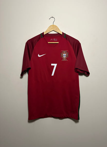 Cristiano Ronaldo Portugal 2016 home football shirt (M)