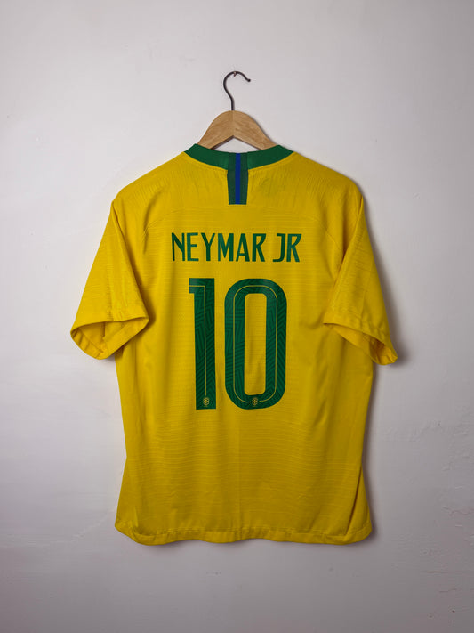 Neymar JR Brazil 2018 World Cup VAPORKNIT home football shirt (XL)