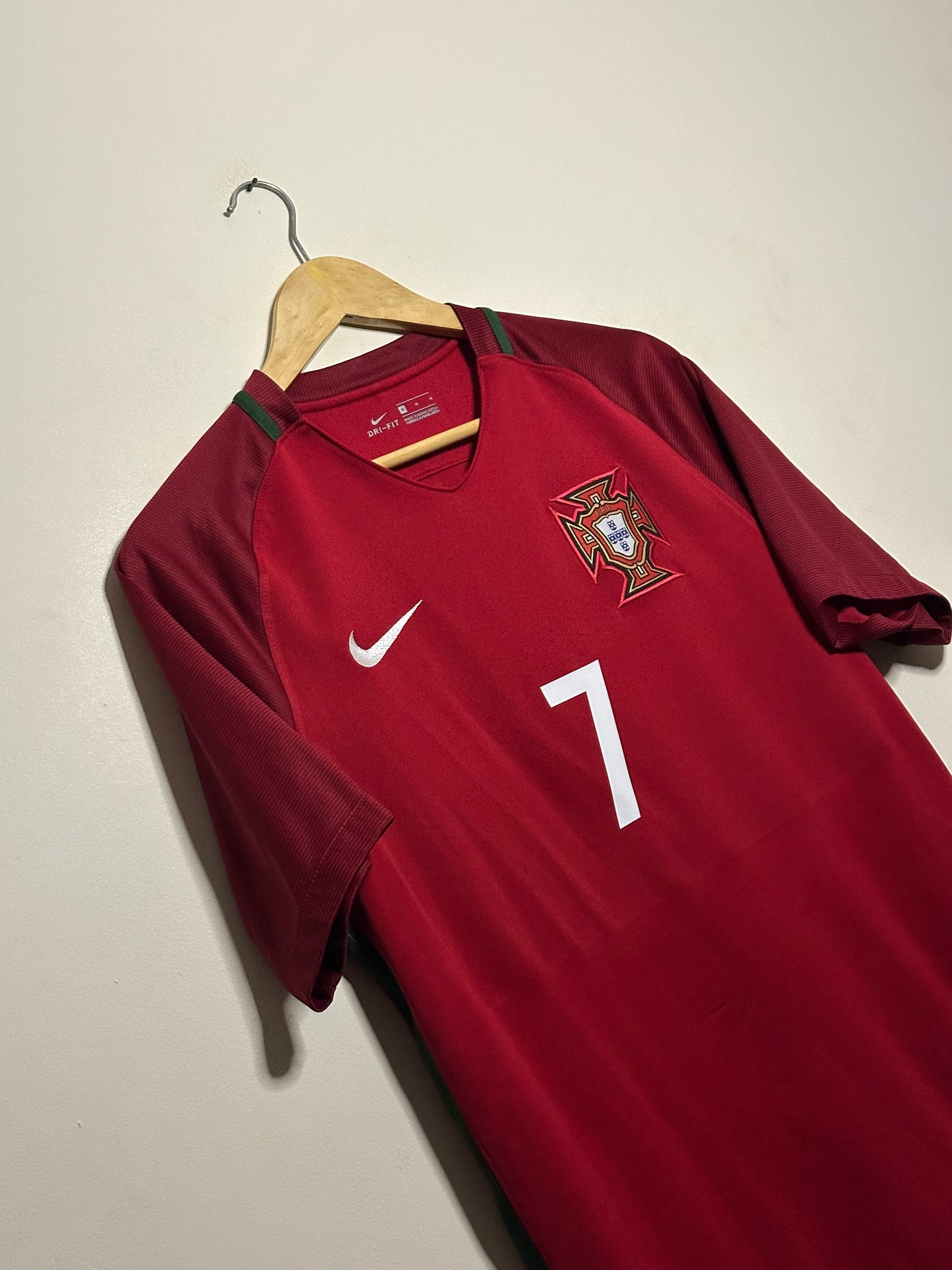 Cristiano Ronaldo Portugal 2016 home football shirt (M)