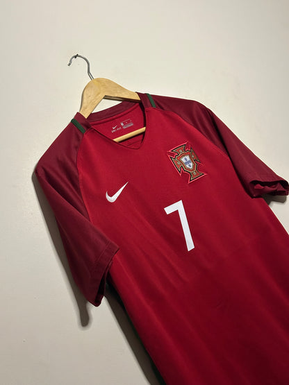 Cristiano Ronaldo Portugal 2016 home football shirt (M)
