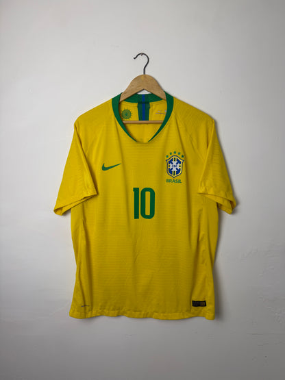Neymar JR Brazil 2018 World Cup VAPORKNIT home football shirt (XL)