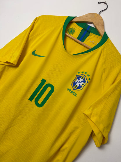 Neymar JR Brazil 2018 World Cup VAPORKNIT home football shirt (XL)