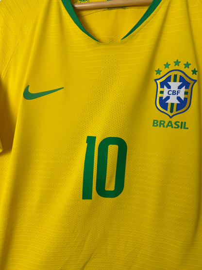 Neymar JR Brazil 2018 World Cup VAPORKNIT home football shirt (XL)