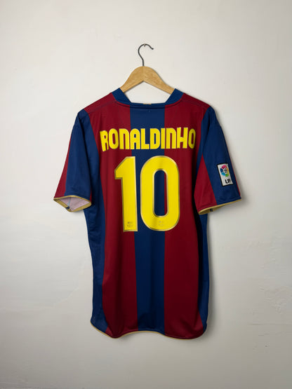 Ronaldinho FC Barcelona 2007-08 home football shirt (XL)