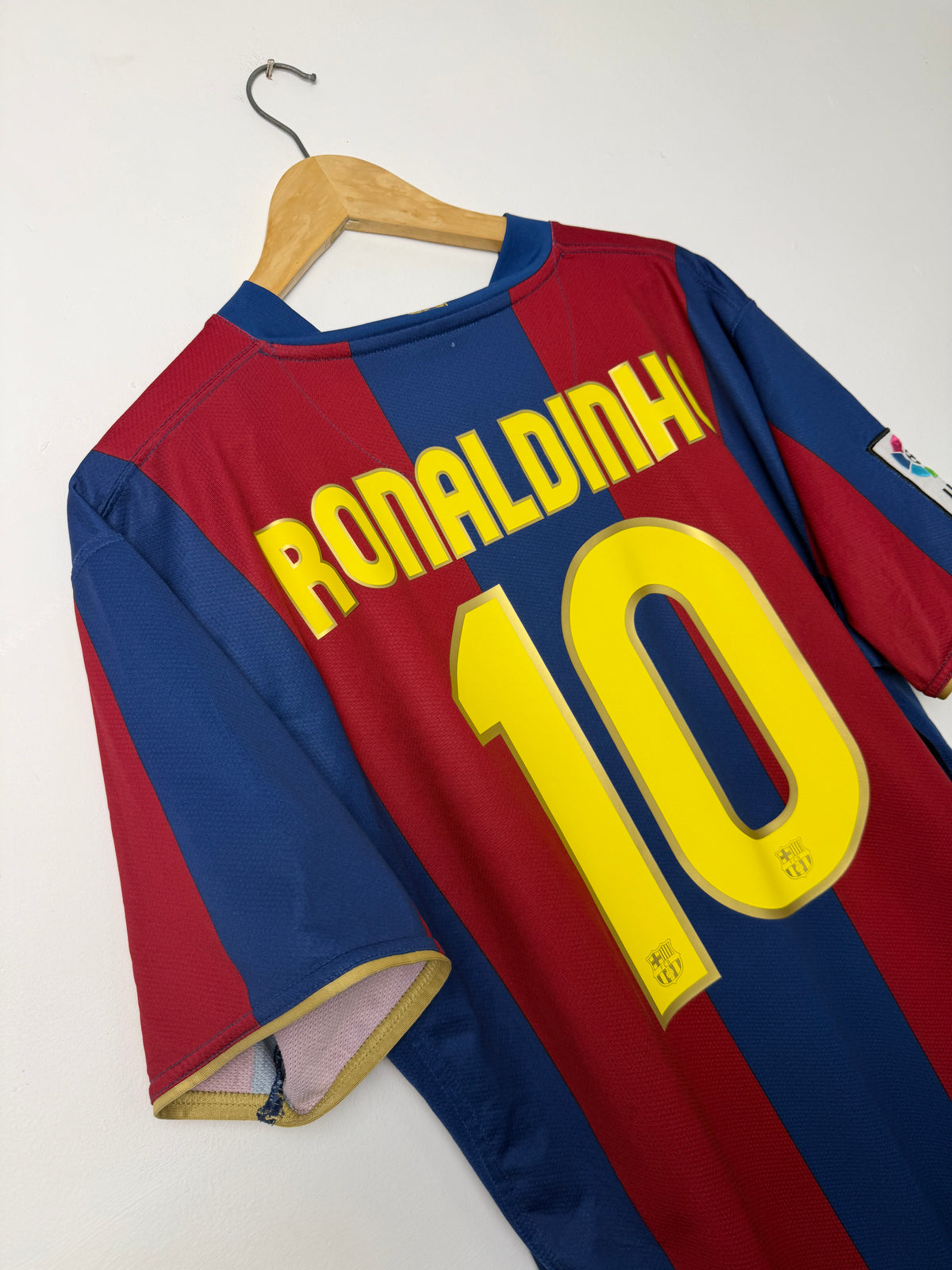 Ronaldinho FC Barcelona 2007-08 home football shirt (XL)