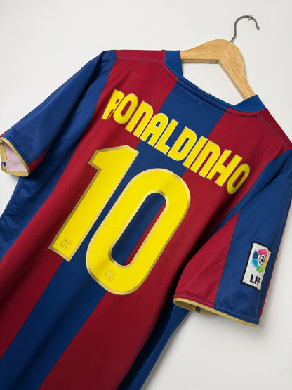 Ronaldinho FC Barcelona 2007-08 home football shirt (XL)