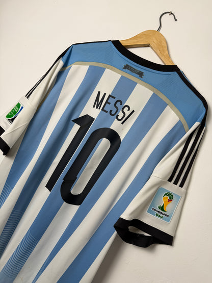 Lionel Messi Argentina 2014 World Cup home football shirt (XXL)