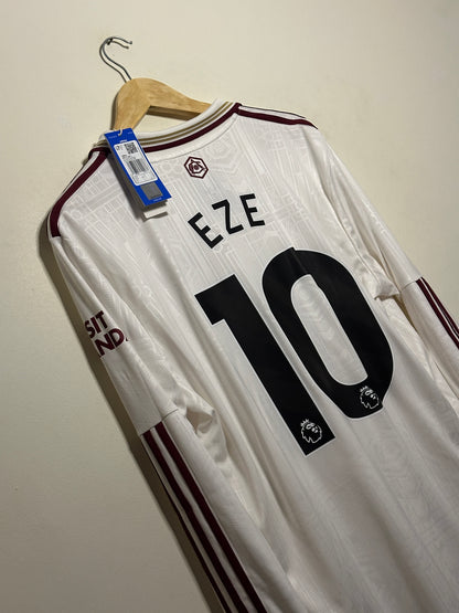 Eberechi Eze Arsenal FC 2025-26 long sleeve third football shirt (L)