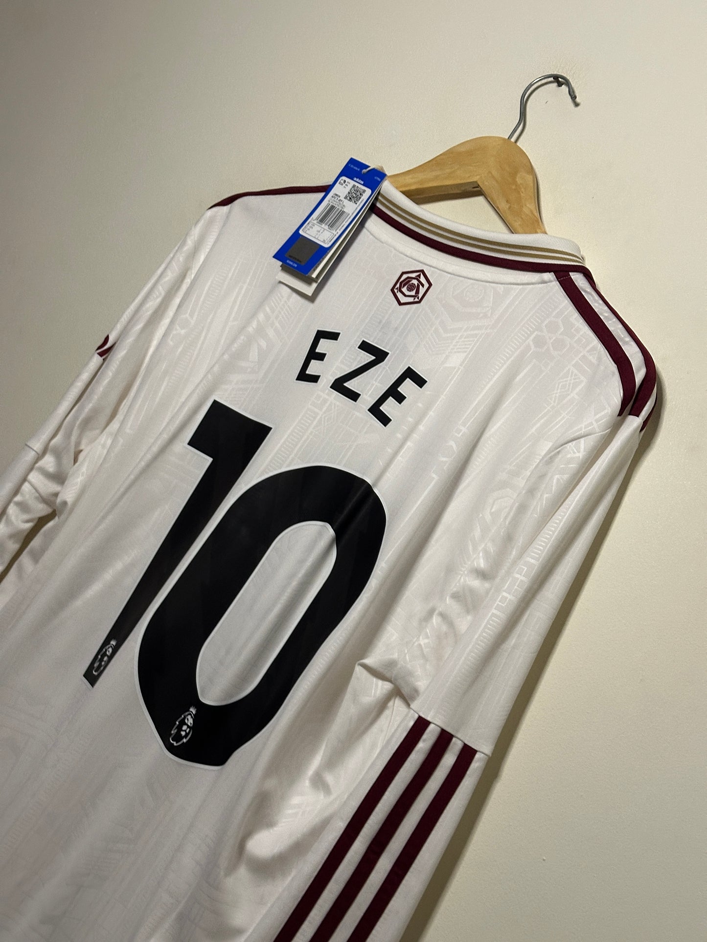 Eberechi Eze Arsenal FC 2025-26 long sleeve third football shirt (L)