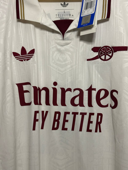 Eberechi Eze Arsenal FC 2025-26 long sleeve third football shirt (L)