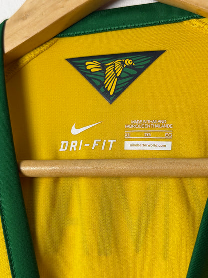 Neymar JR Brazil 2014 home football shirt (XL)