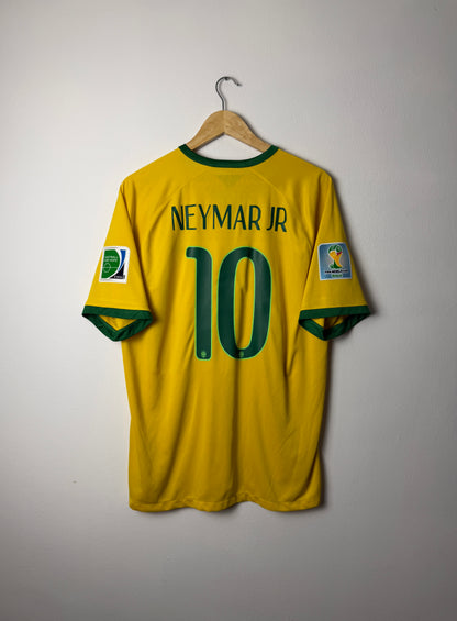 Neymar JR Brazil 2014 home football shirt (XL)