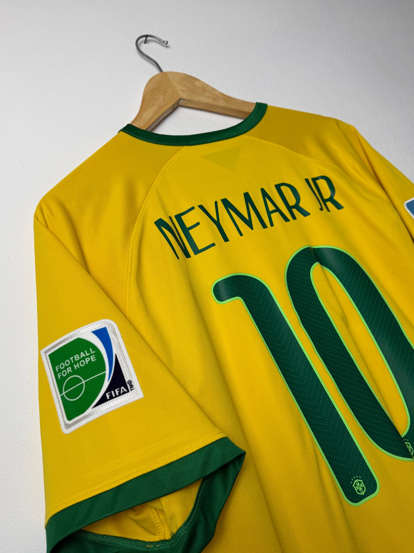 Neymar JR Brazil 2014 home football shirt (XL)