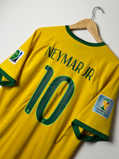 Neymar JR Brazil 2014 home football shirt (XL)