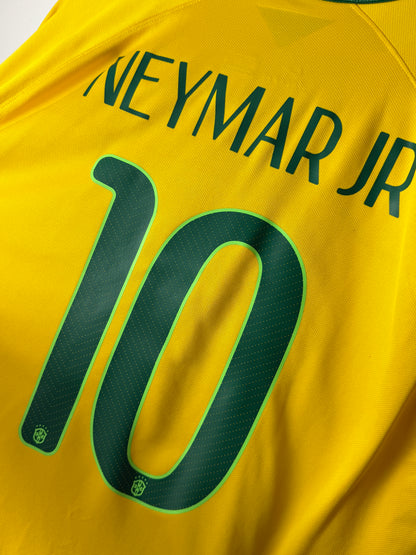 Neymar JR Brazil 2014 home football shirt (XL)