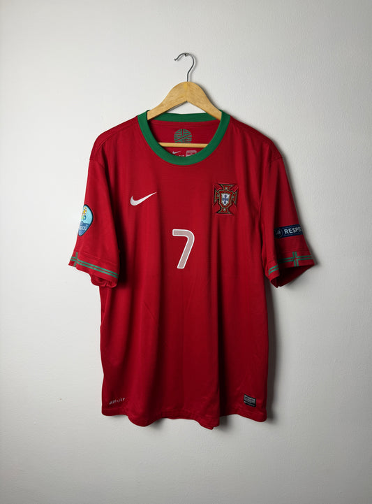 Cristiano Ronaldo Portugal 2012 home football shirt (XL)