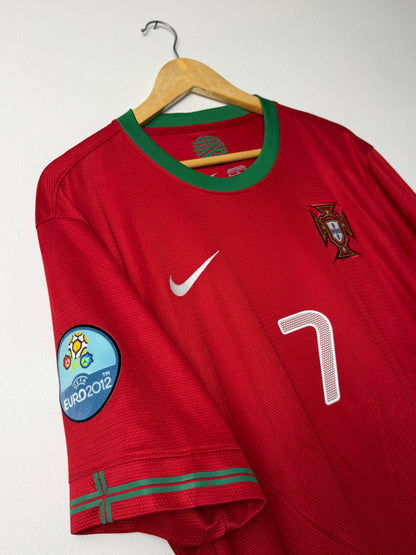 Cristiano Ronaldo Portugal 2012 home football shirt (XL)