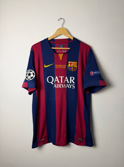 Andres Iniesta FC Barcelona 2014-15 home football shirt (XL)
