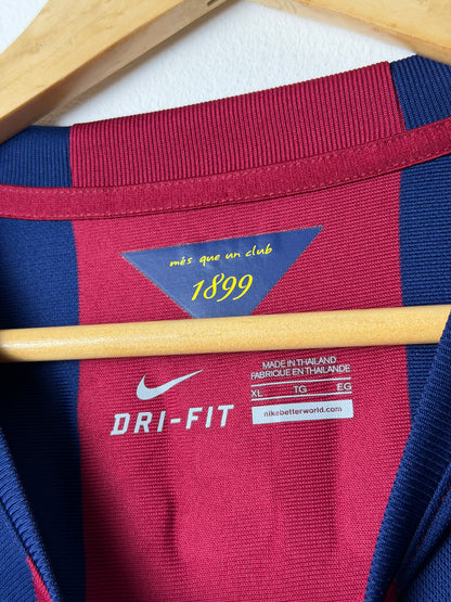 Andres Iniesta FC Barcelona 2014-15 home football shirt (XL)
