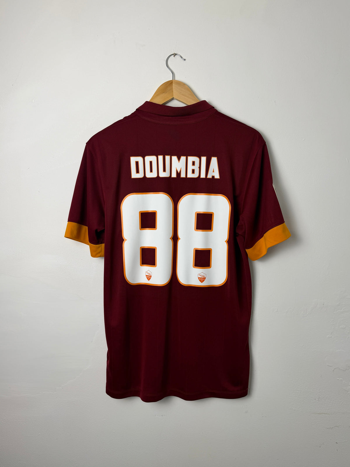 Seydou Doumbia AS Roma 2014-15 home football shirt (M)
